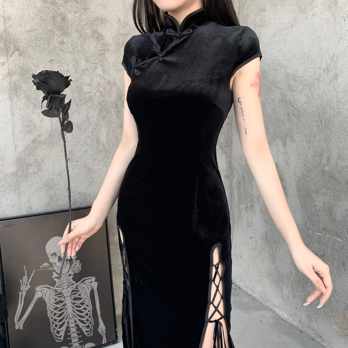 Gothic Retro Cheongsam Dress
