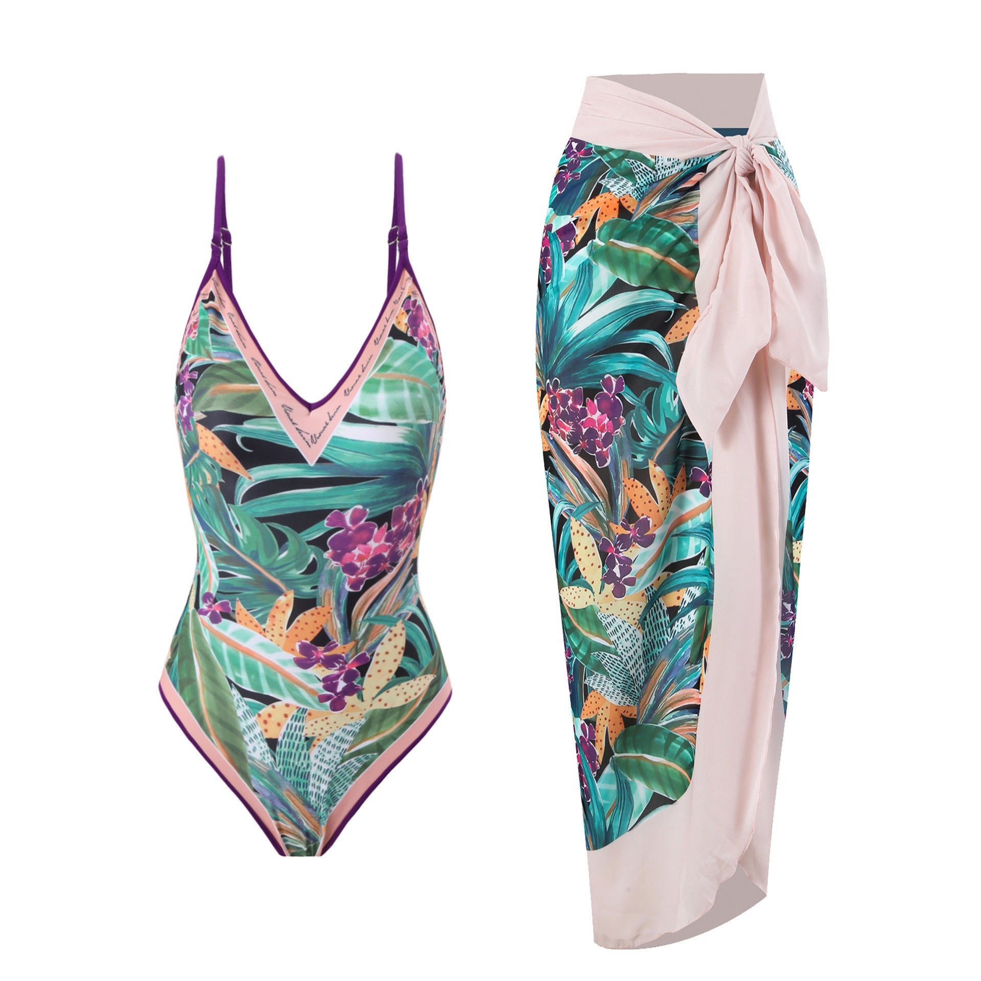 REVERSIBLE ONE PIECE SWIMSUIT - Green