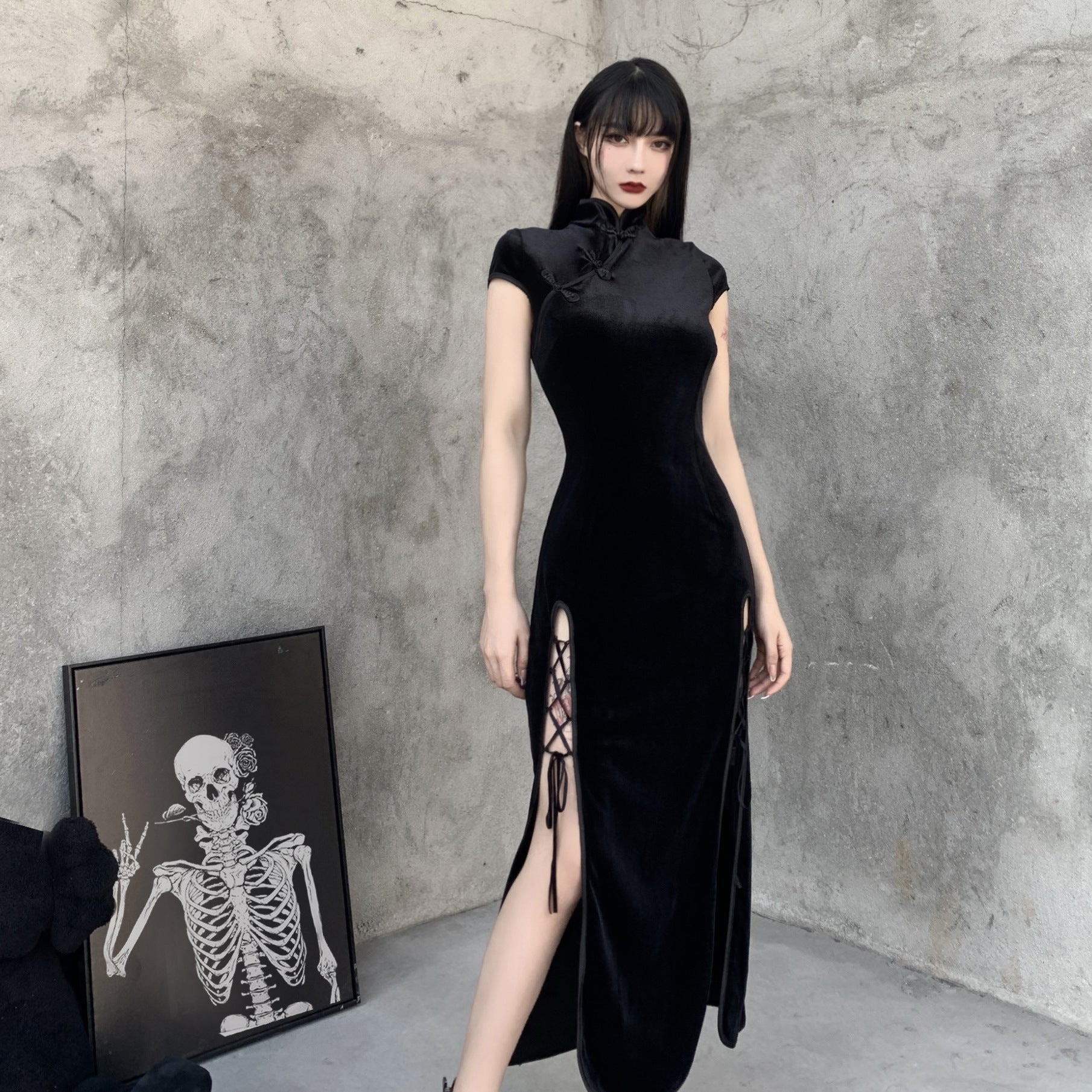 Gothic Retro Cheongsam Dress