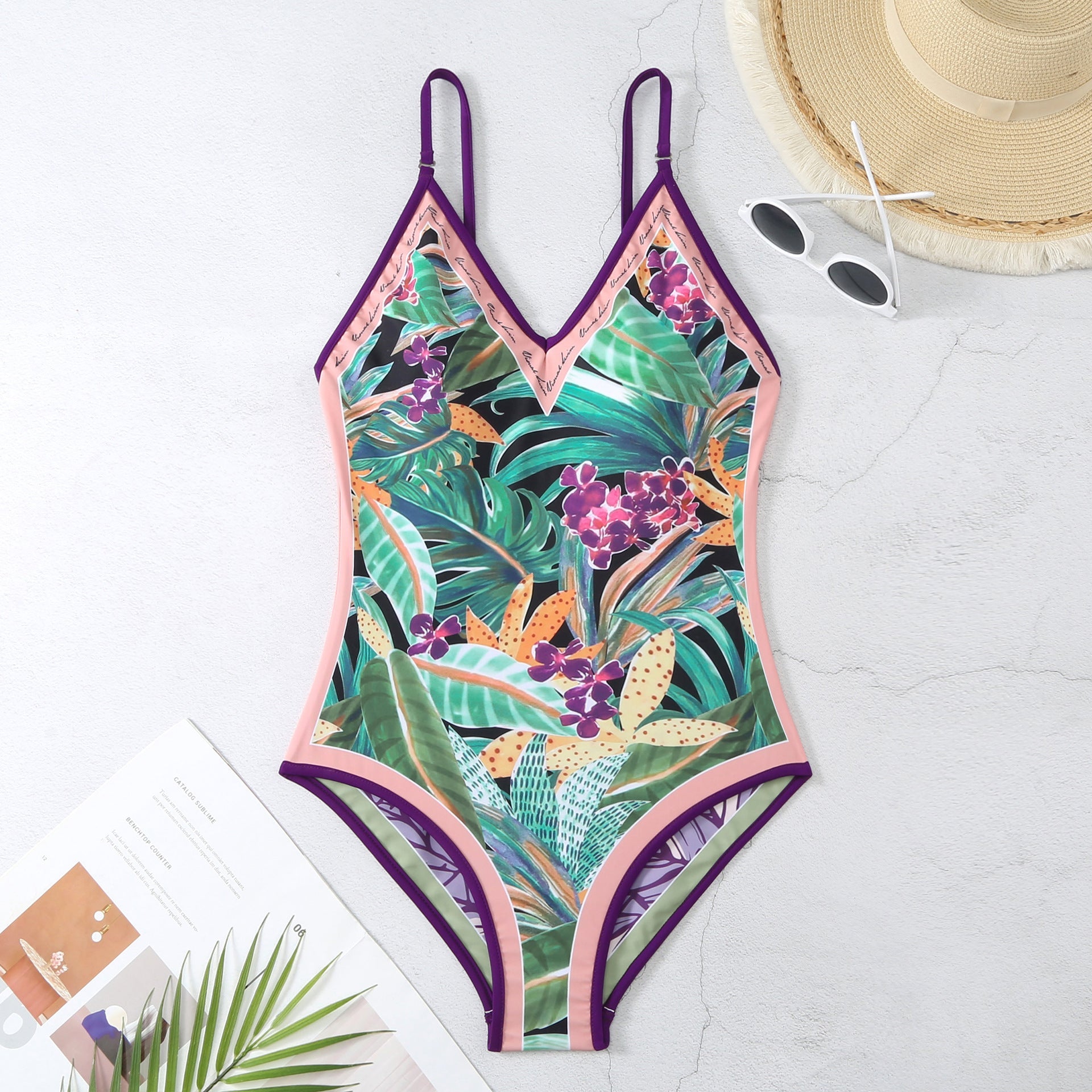 REVERSIBLE ONE PIECE SWIMSUIT - Green