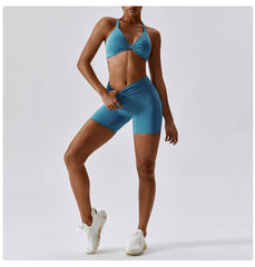 Twisted Sports Bra & Shorts Set