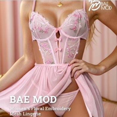 Lingerie Lace Nightdress Thong Two Piece Set