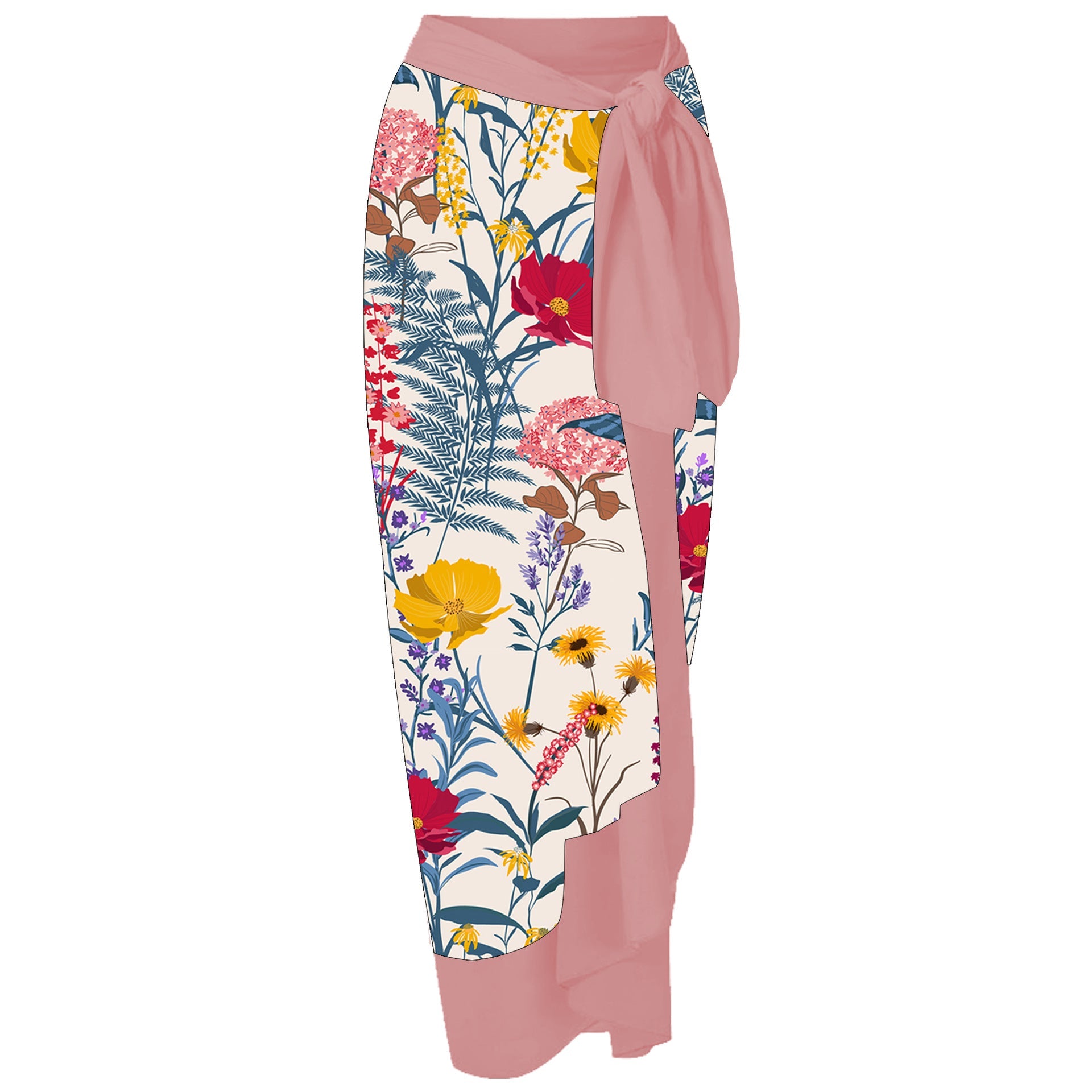 FLORAL PRINT ONE-PIECE SWIMSUIT - Pink