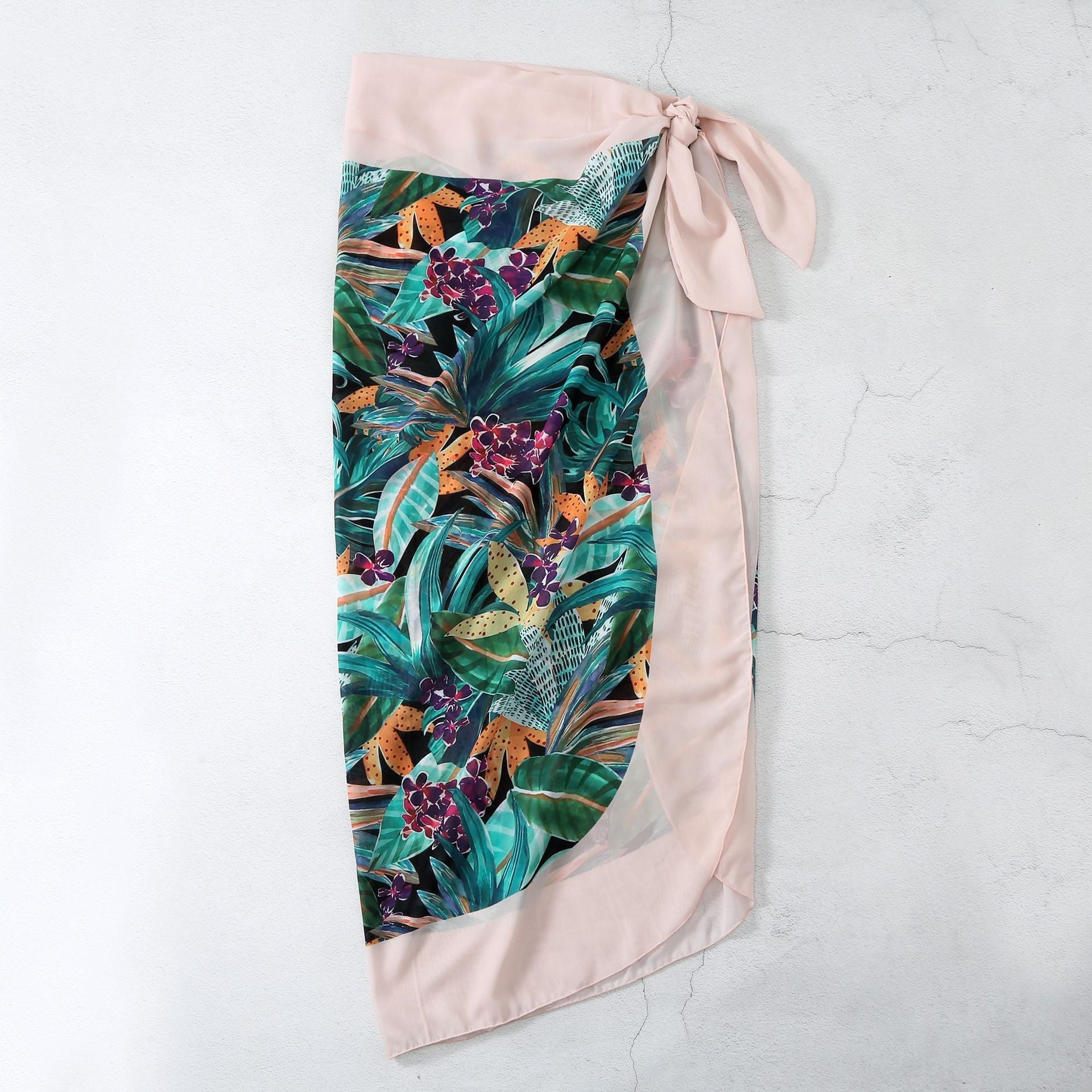 Sexy High Waist Split Swimsuit Skirt Cover - Green