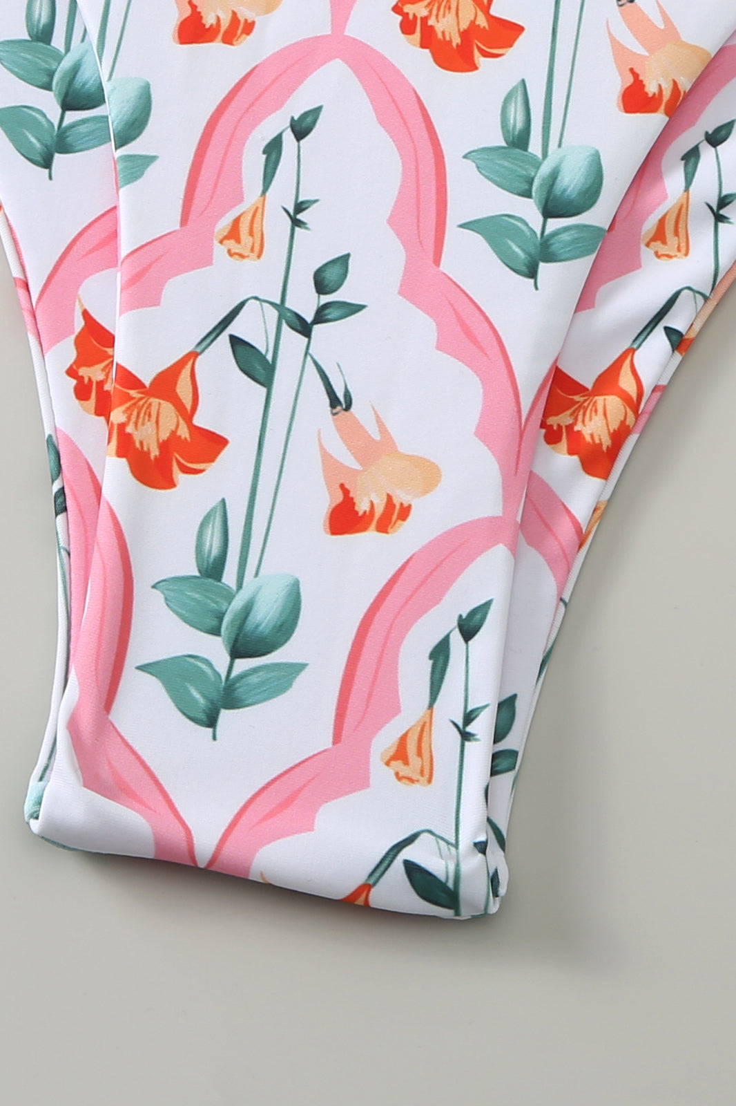 Mejorana Printed Cutouts Halter One Piece Swimsuit