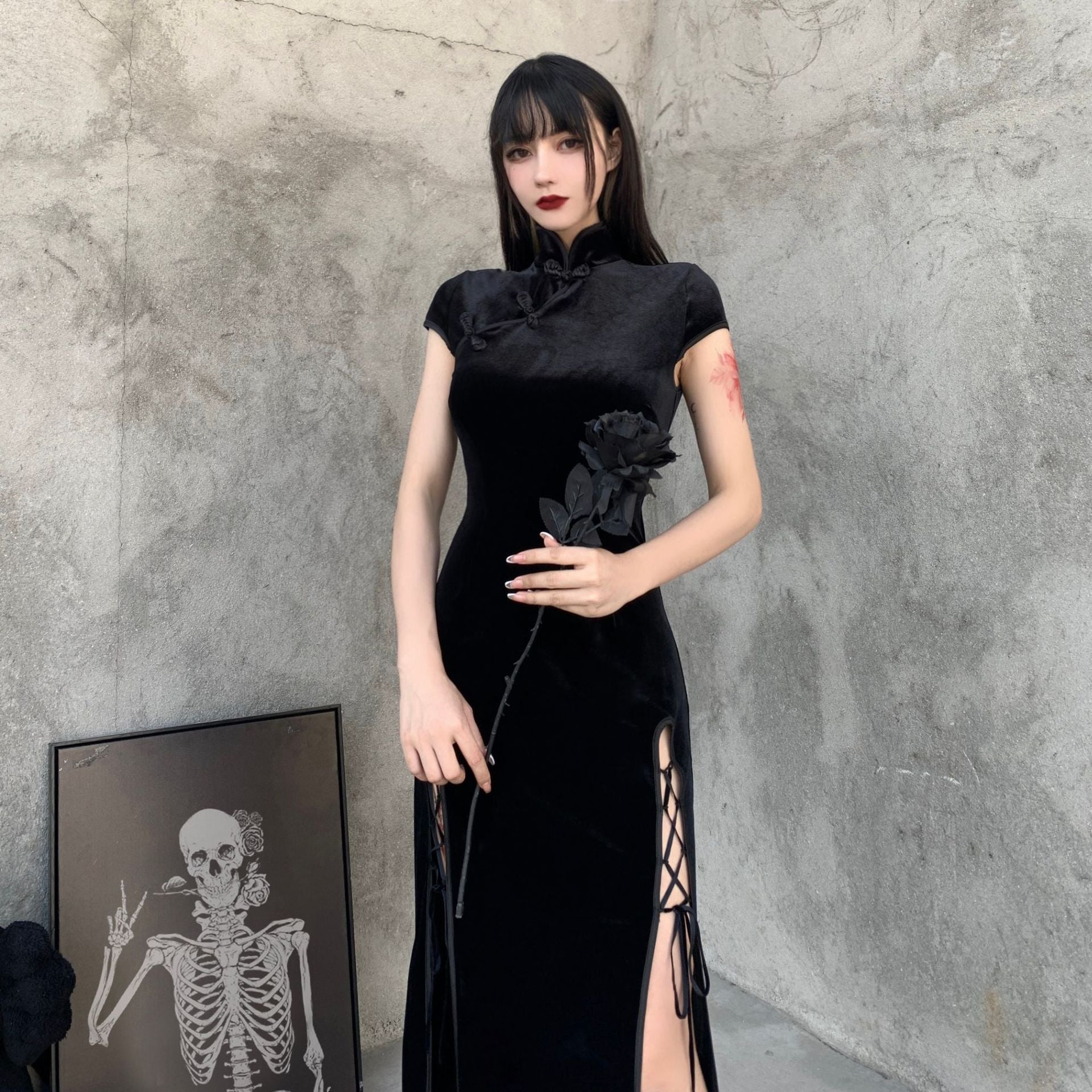 Gothic Retro Cheongsam Dress