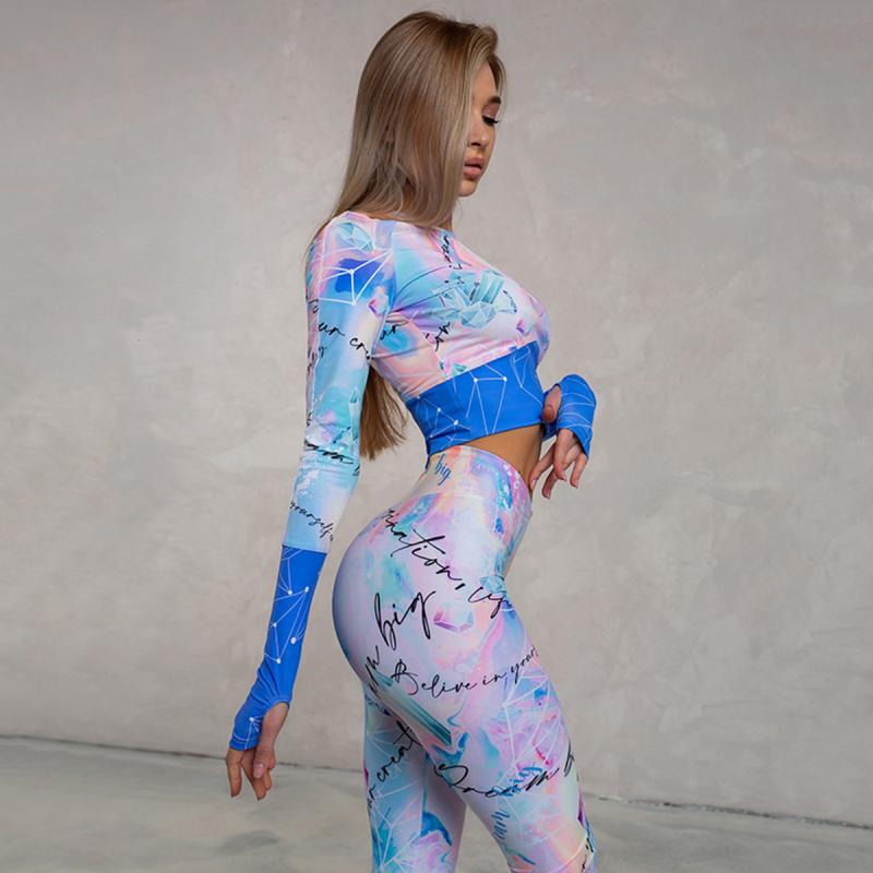 Letter Print Fashion Women's Yoga Sports Suit