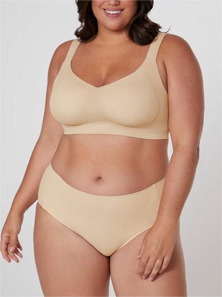 Plus Wireless Lounge Bra Tan