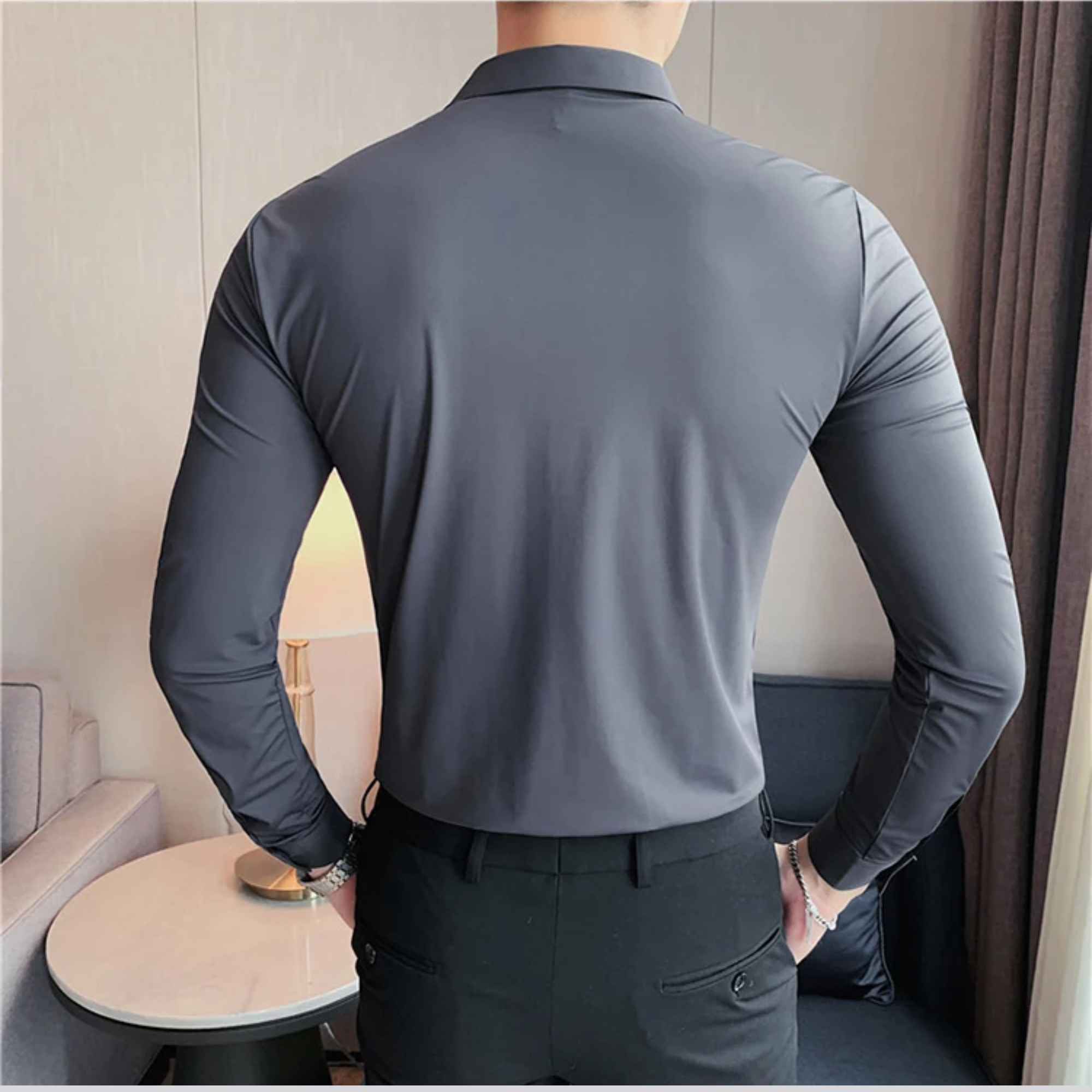 Rodney - Men's Long Sleeve Stretch Shirt