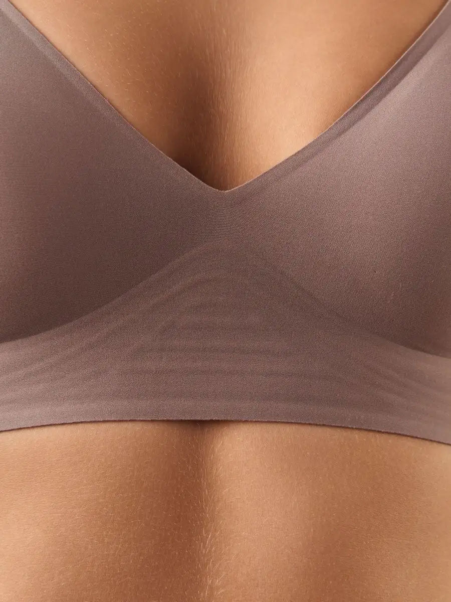 Basic French Push-up Wireless Bra RosyBrown