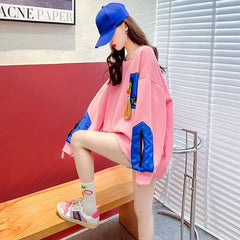 Contrast Zipper Casual Sweater