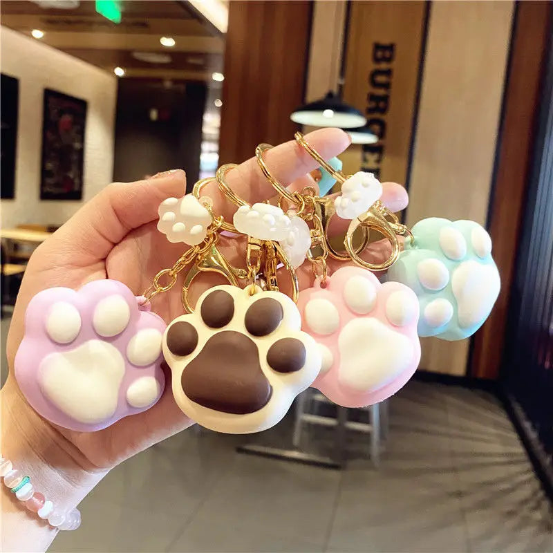 Kawaii Cat Paw Keychain