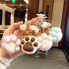 Kawaii Cat Paw Keychain