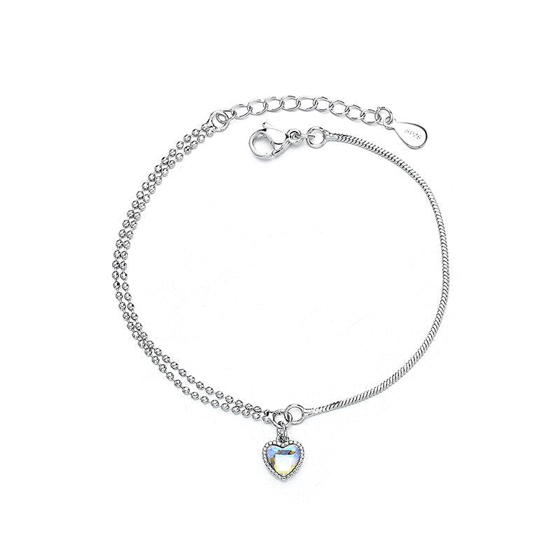 Moonstone Heart Bracelet