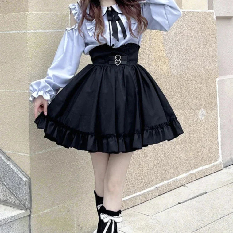 Pastel Gothic Lolita Outfit Set - Shirt & Skirt