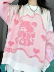 Kawaii Pink Bear Sweater