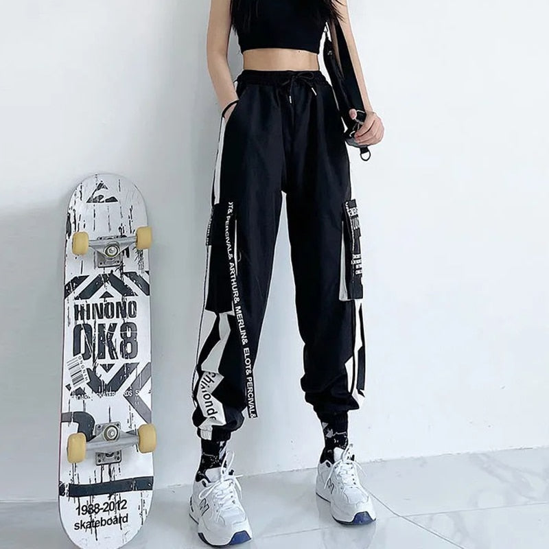 High Waist Techwear Cargo Pants
