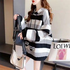 Striped Love Heart Hoodie