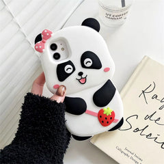 Cartoon Panda 3D iPhone Case