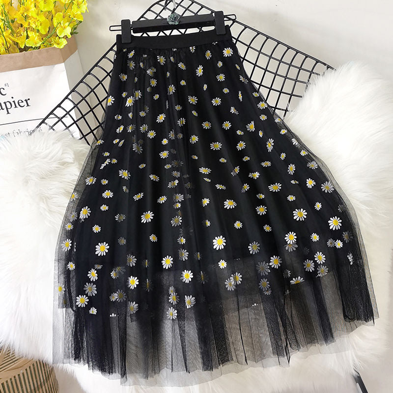 Sweet Mesh Korean Skirt