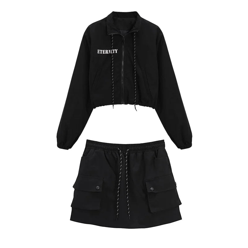 Y2K Techwear 2 Piece Set