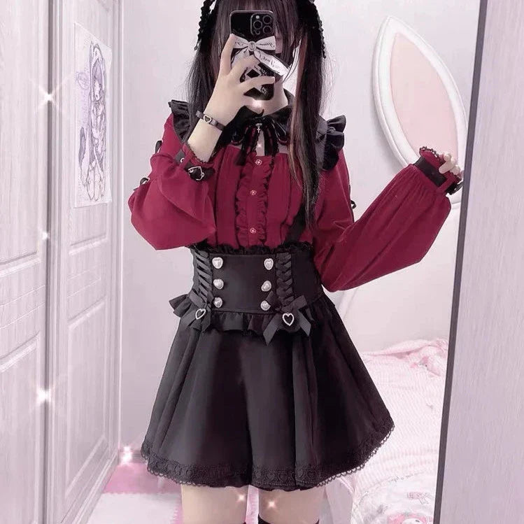 Gothic Lolita Outfit - Shirt & Skirt
