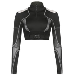 Techwear Cyberpunk Style Long Sleeve Top