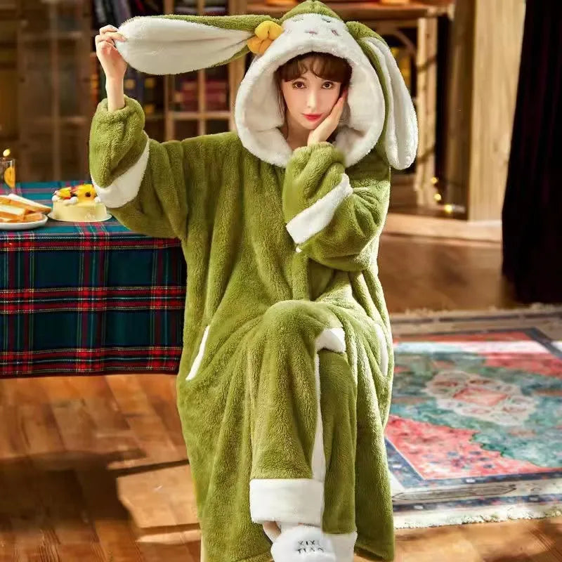 Warm Kawaii Pajamas with Ears