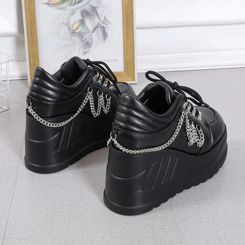 Punk Gothic Shoes with Chain
