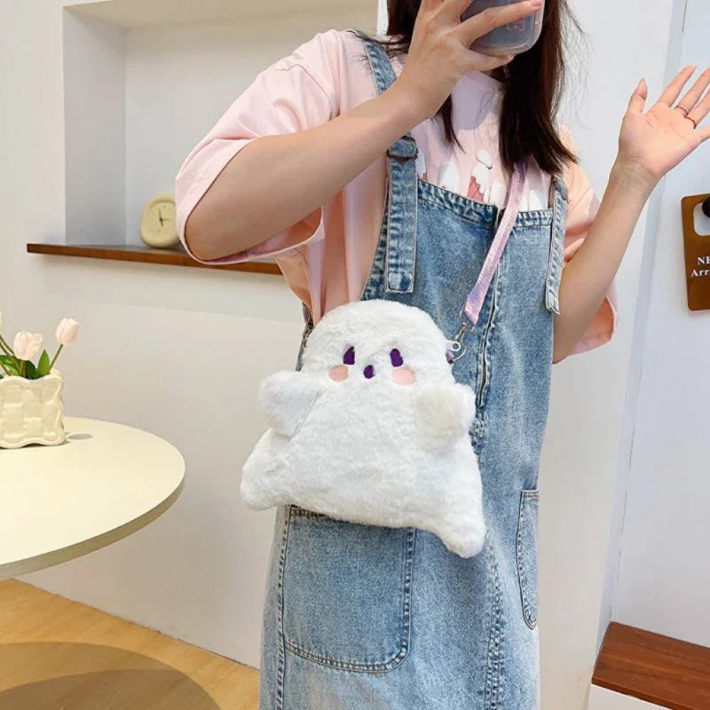 Cute Ghost Fluffy Backpack