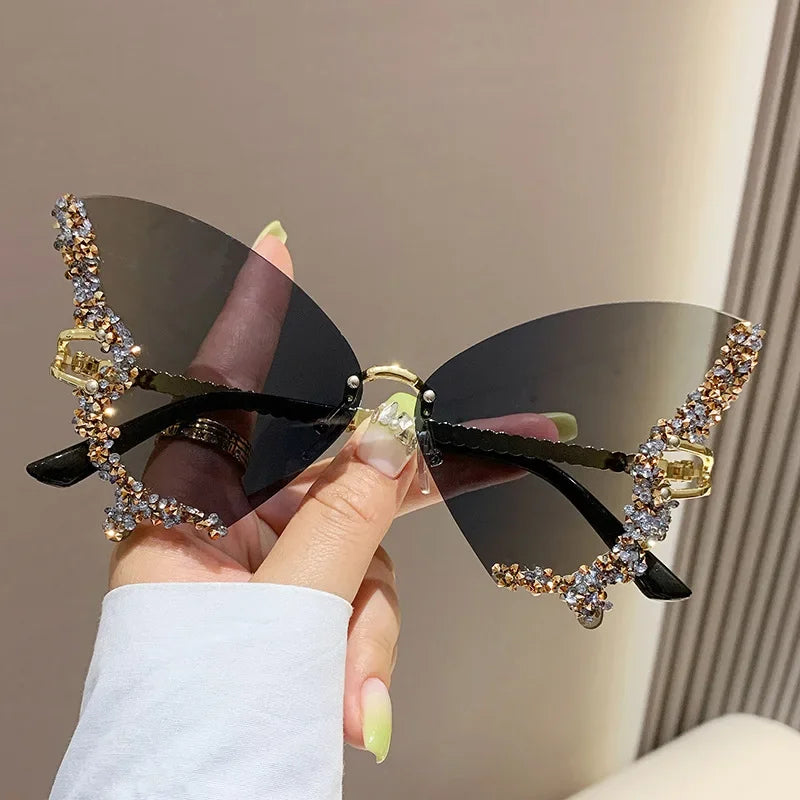 Cute Luxury Rimless Sunglasses