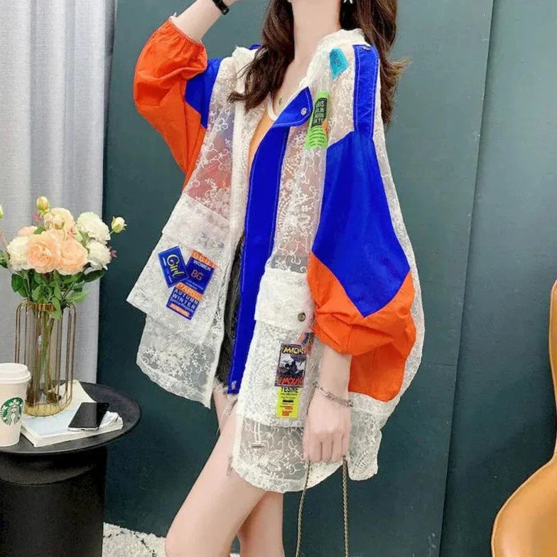 Harajuku Neon Lace Jacket