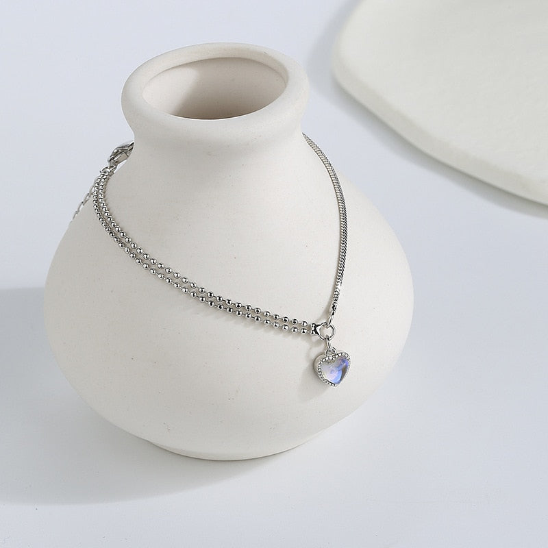 Moonstone Heart Bracelet