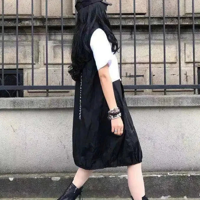 Harajuku Loose Zipper Dress