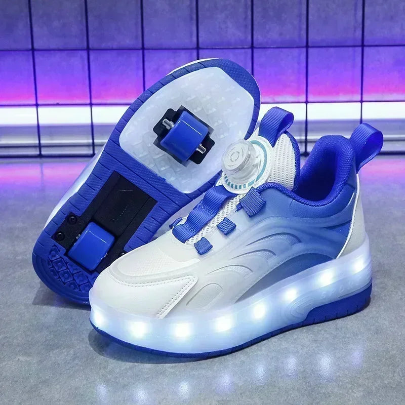 Kawaii Gradient LED Roller Sneakers