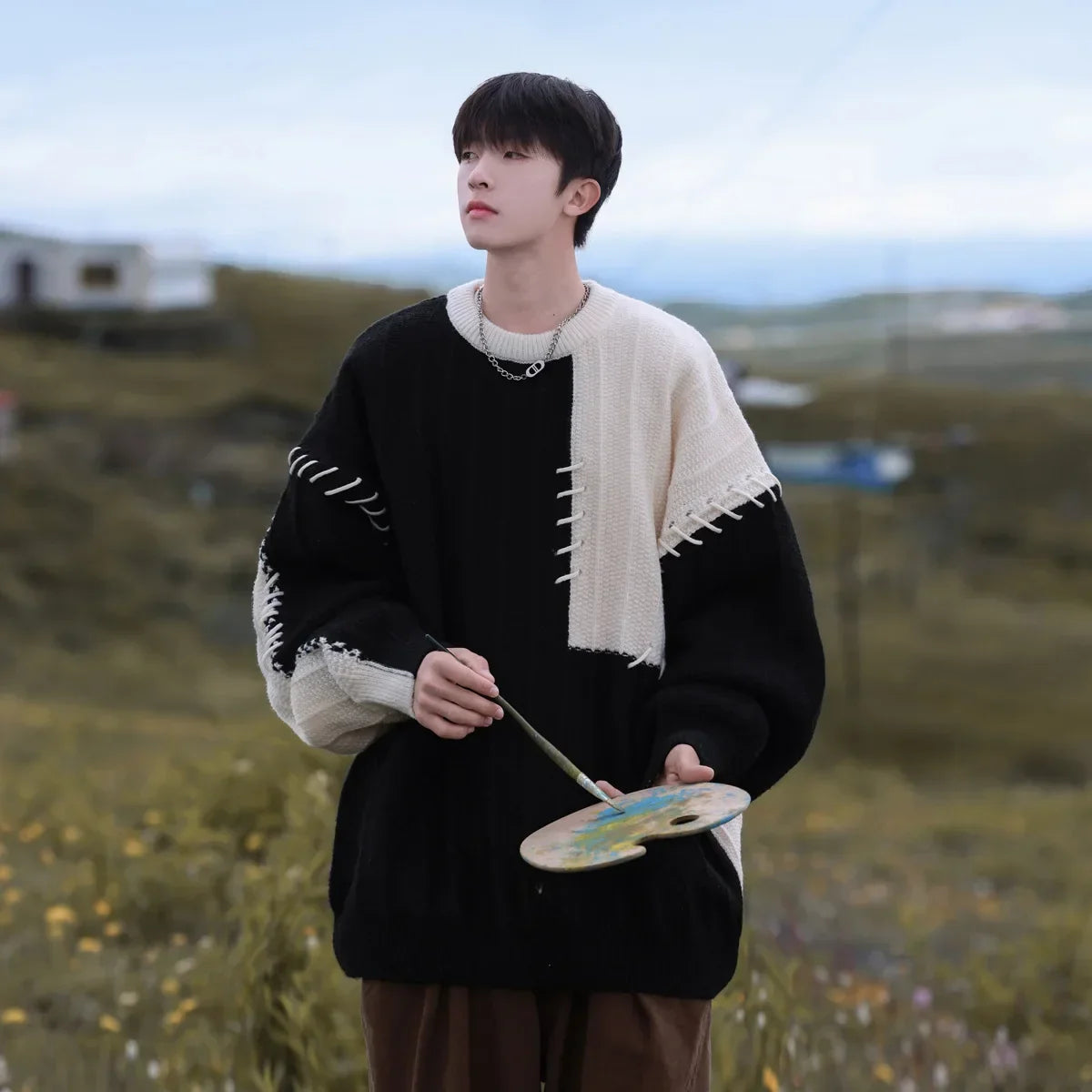 Korean Casual Oversized Sweater