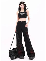 Y2K Butterfly Wide Leg Jeans