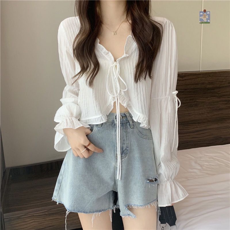 Sweet Ruffle Lace Blouse