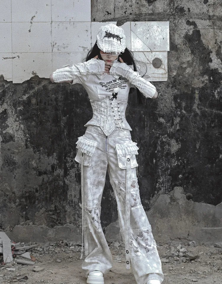 Ripped Two-Piece Cargo Pants
