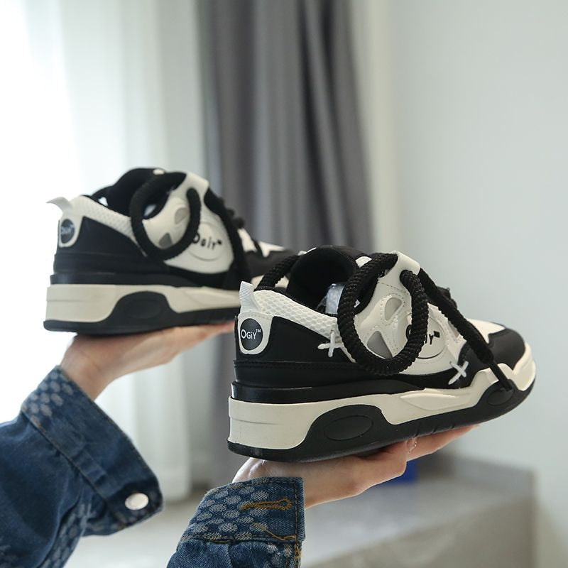 Aesthetic Korean Platform Sneakers