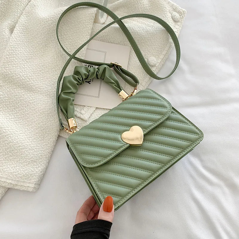Metal Heart Shoulder Bag