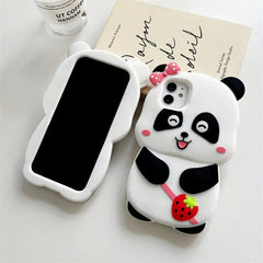 Cartoon Panda 3D iPhone Case