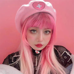 Harajuku Y2K Pink Heart Beret