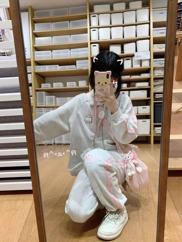 Kawaii Zipper Sweater Harajuku