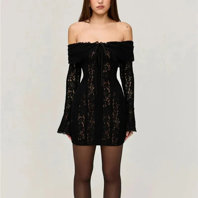 Thalia - Lace Off Shoulder Bodycon Dress