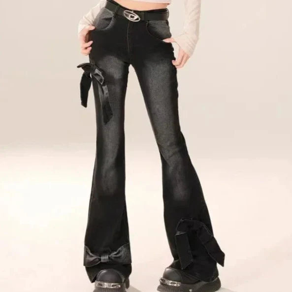 Y2K Black Wide Jeans