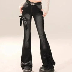 Y2K Black Wide Jeans