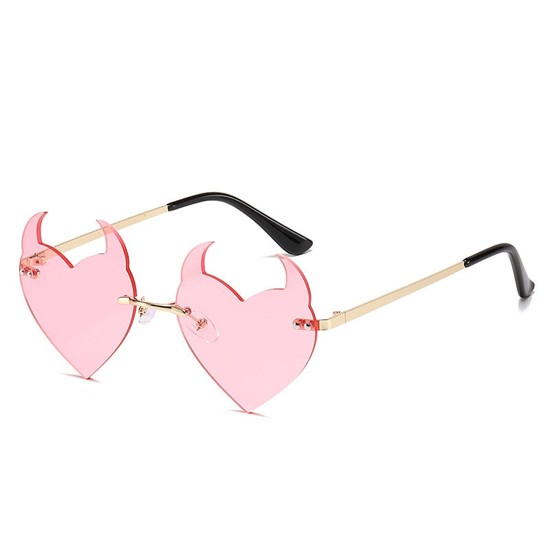 Devil Heart Shaped Glasses