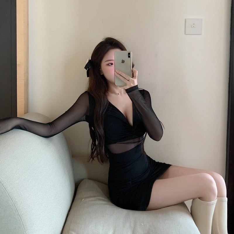 Black Mesh Dress