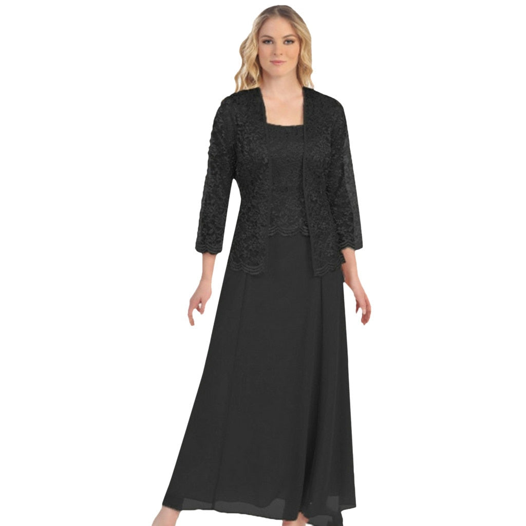 Elegant Evening Lace Chiffon Vestidos De Fiesta Female Clothing Dress